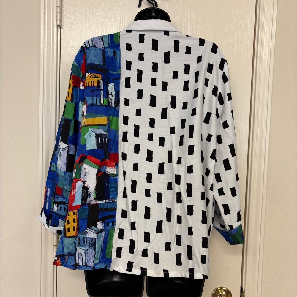 Ali Miles Multicolor Patchwork Jacket - image 2